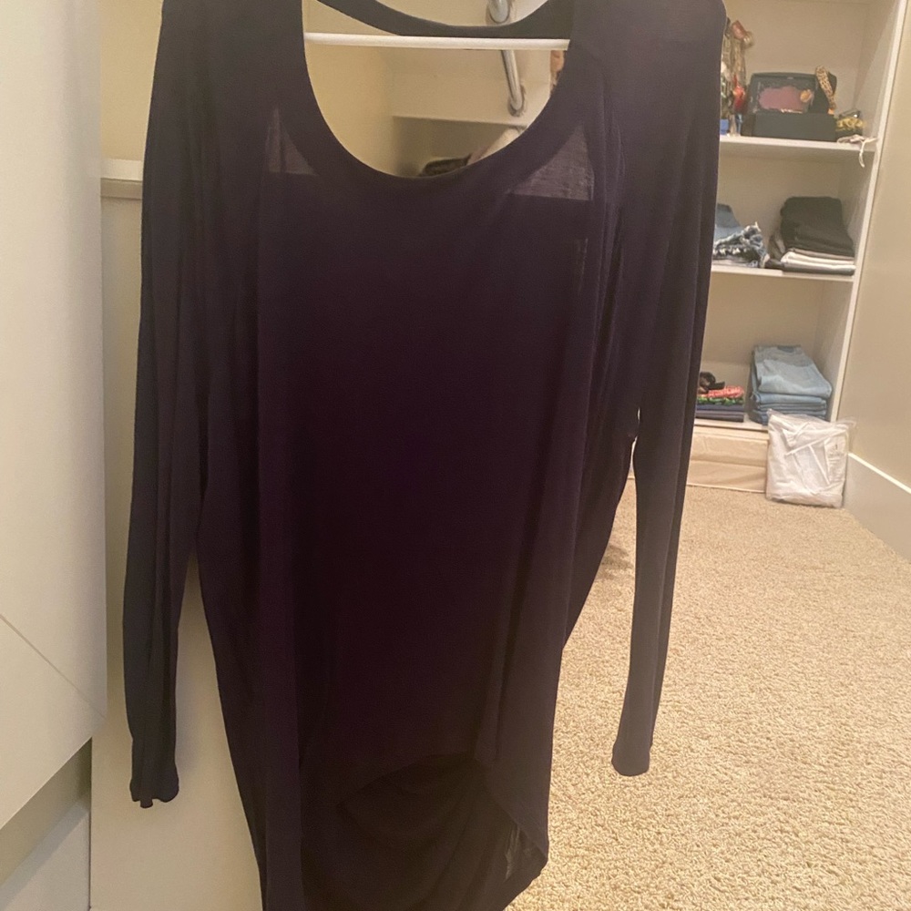 Dark Purple express top with open back